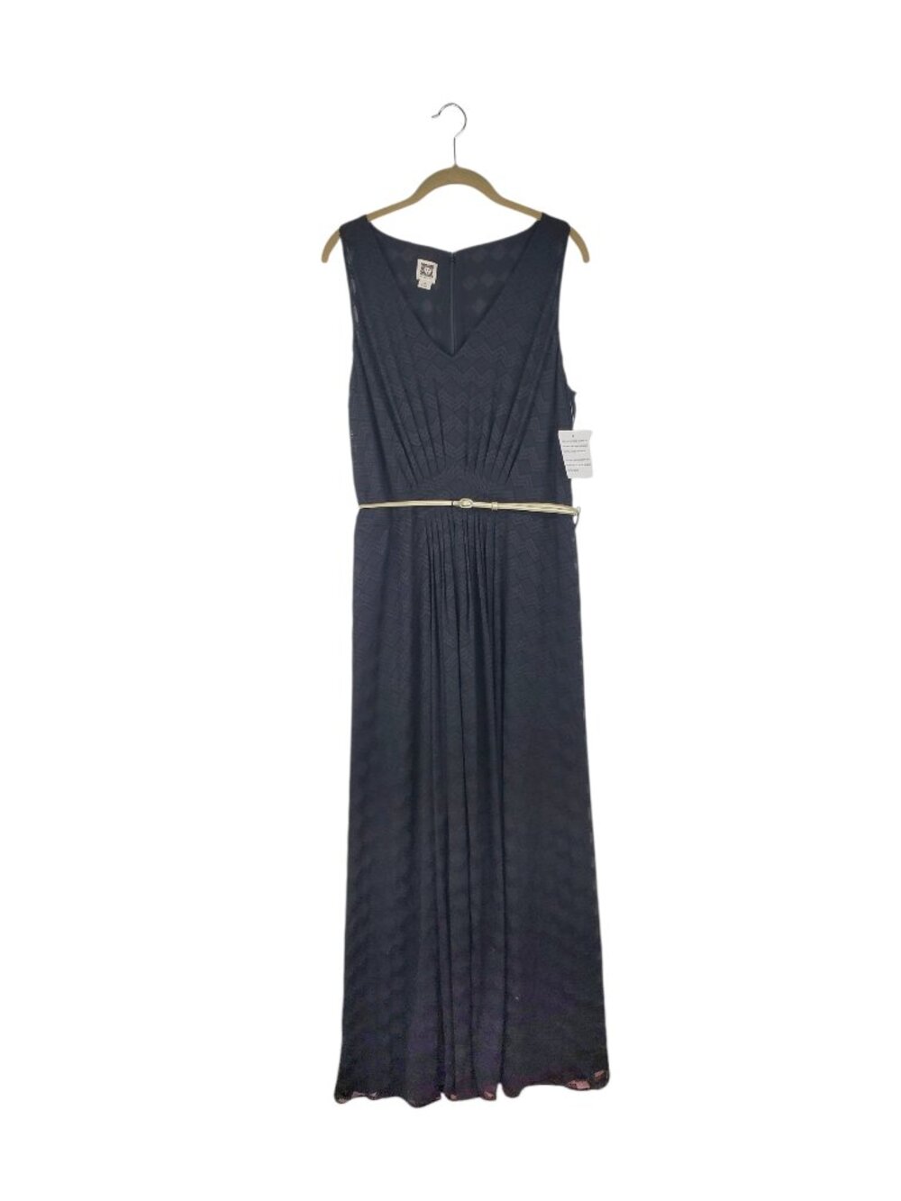 Anne Klein NWT Swiss Dot Maxi Dress Black Wedding Guest Goddess Womens 16